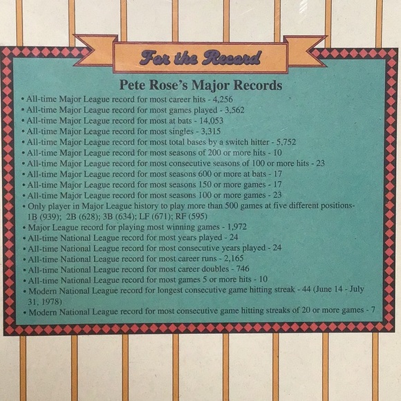 Pete Rose Cafe‎ Menu - Picture 8 of 8